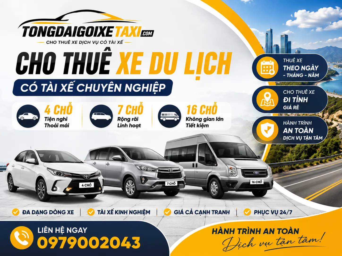 Banner cho thuê xe du lịch